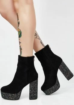 Brand new ✔️ Public Desire Dark Romance Glitter Platform Ankle 🥾 Boots 🥾 Boots & Booties ⭐ 10 Public Desire Dark Romance Glitter Platform Ankle Boots Boots & Booties
