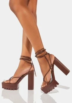 Public Desire Platforms Certified Lace Up Platform Heels