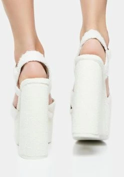 Best deal ❤️ Public Desire Ecru Content Platform 👠 Heels 🤩 8 Public Desire Ecru Content Platform Heels