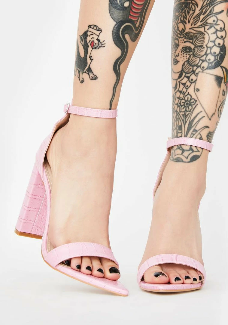 Buy 😉 Public Desire Pink Miao Block 👠 Heels ⭐ 3 Public Desire Pink Miao Block Heels