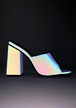 Public Desire Purple Pixel Reflective Heels
