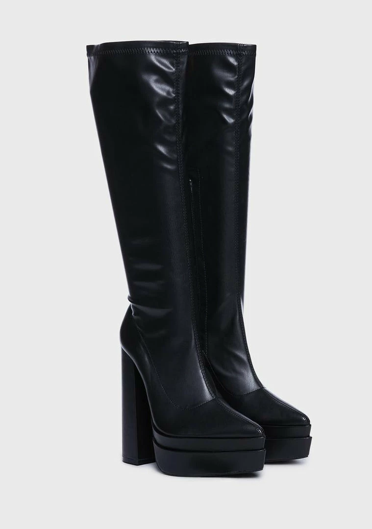 Brand new 😉 Public Desire Platform 🥾 Boots End Game Platform Knee High 🥾 Boots 🔥 4 Public Desire Platform Boots End Game Platform Knee High Boots