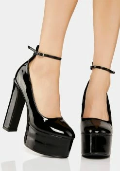Public Desire Black Donatella Platform Heels
