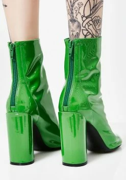 New 😉 Public Desire Impact Round Block Heel Patent Ankle 🥾 Boots 🥾 Boots & Booties ✔️ 8 Public Desire Impact Round Block Heel Patent Ankle Boots Boots & Booties