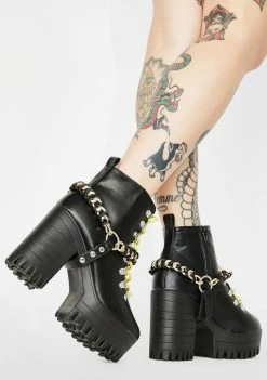 Public Desire Platforms Black Bribe Platform Boots