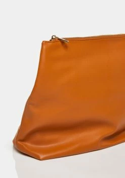 Public Desire Clutches Caramel The Aria Slouchy Clutch Bag