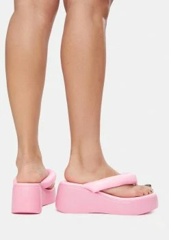 Public Desire Song Platform Puff Thong Sandals