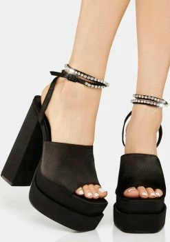 Public Desire Black Lilibet Platform Heels