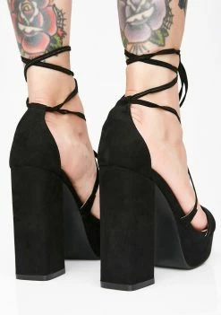 Public Desire Sinful Stella Lace Up Heels