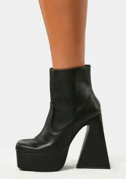 Public Desire Wide Fit Tealla Platform Ankle Boots