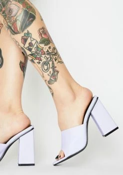 Public Desire Purple Pixel Reflective Heels