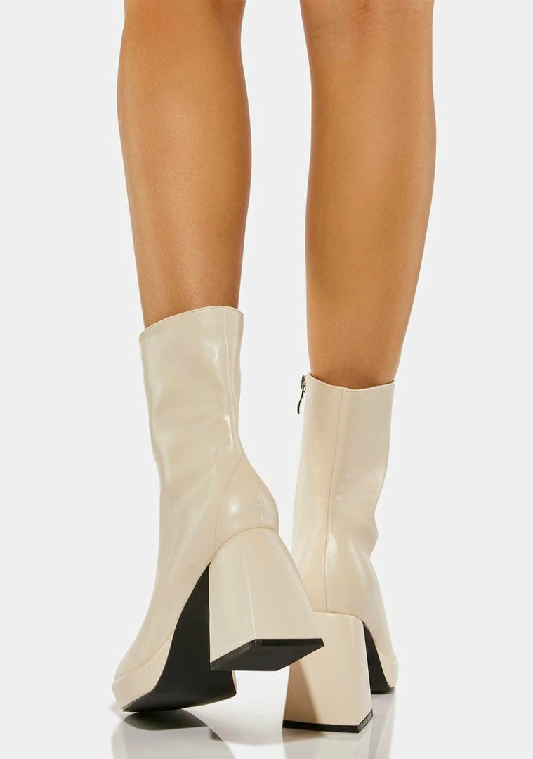 Best Sale ๐ Public Desire Heeled ๐ฅพ Boots Ecru Clover Ankle ๐ฅพ Boots โ 4 Public Desire Heeled Boots Ecru Clover Ankle Boots