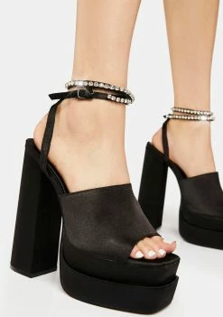 Public Desire Black Lilibet Platform Heels