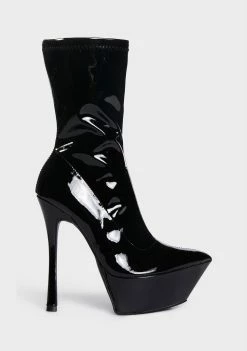 Public Desire Vegas Patent Heeled Boots