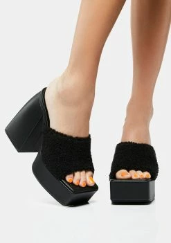 Public Desire Moby Faux Fur Heels