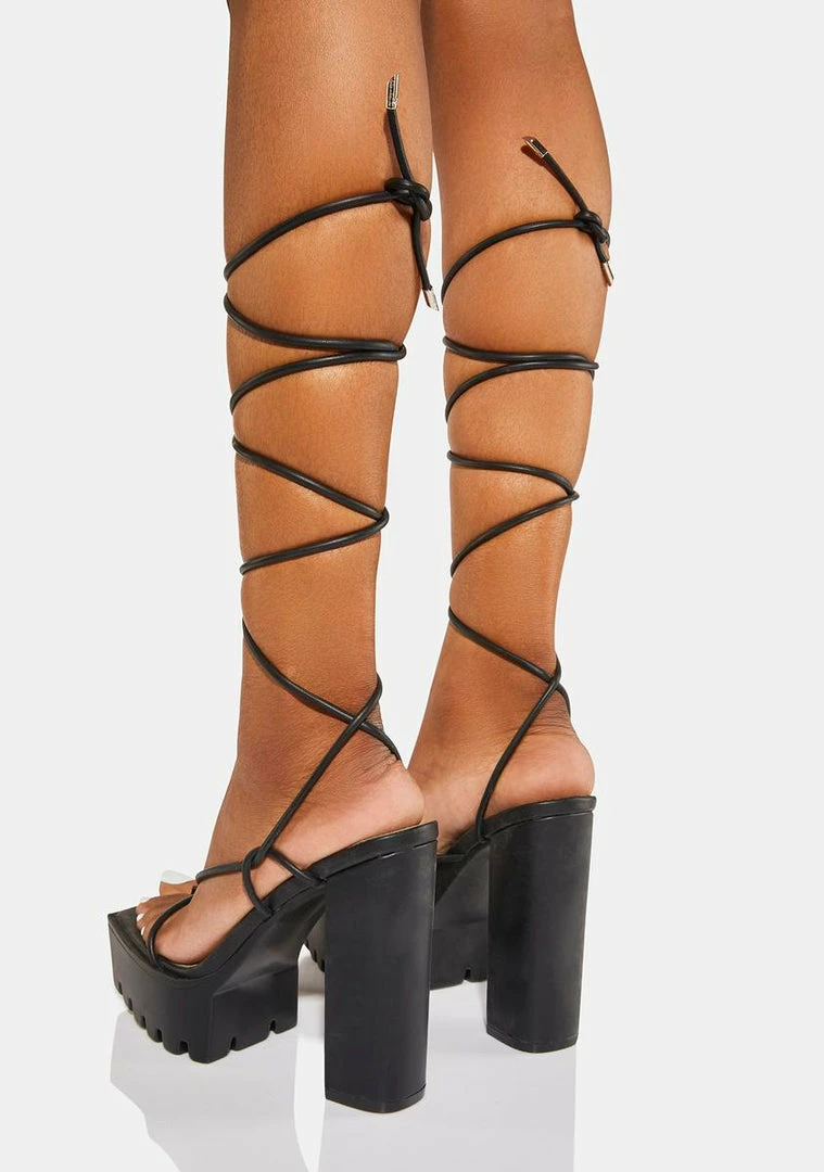 Cheap ๐ Public Desire Certified Lace Up ๐ Heels Platforms ๐ 4 Public Desire Certified Lace Up Heels Platforms