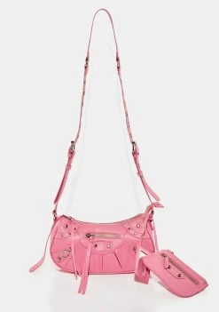 Cheap ๐ Public Desire Trackstar Pink Croc Shoulder Bag ๐ฏ 6 Public Desire Trackstar Pink Croc Shoulder Bag