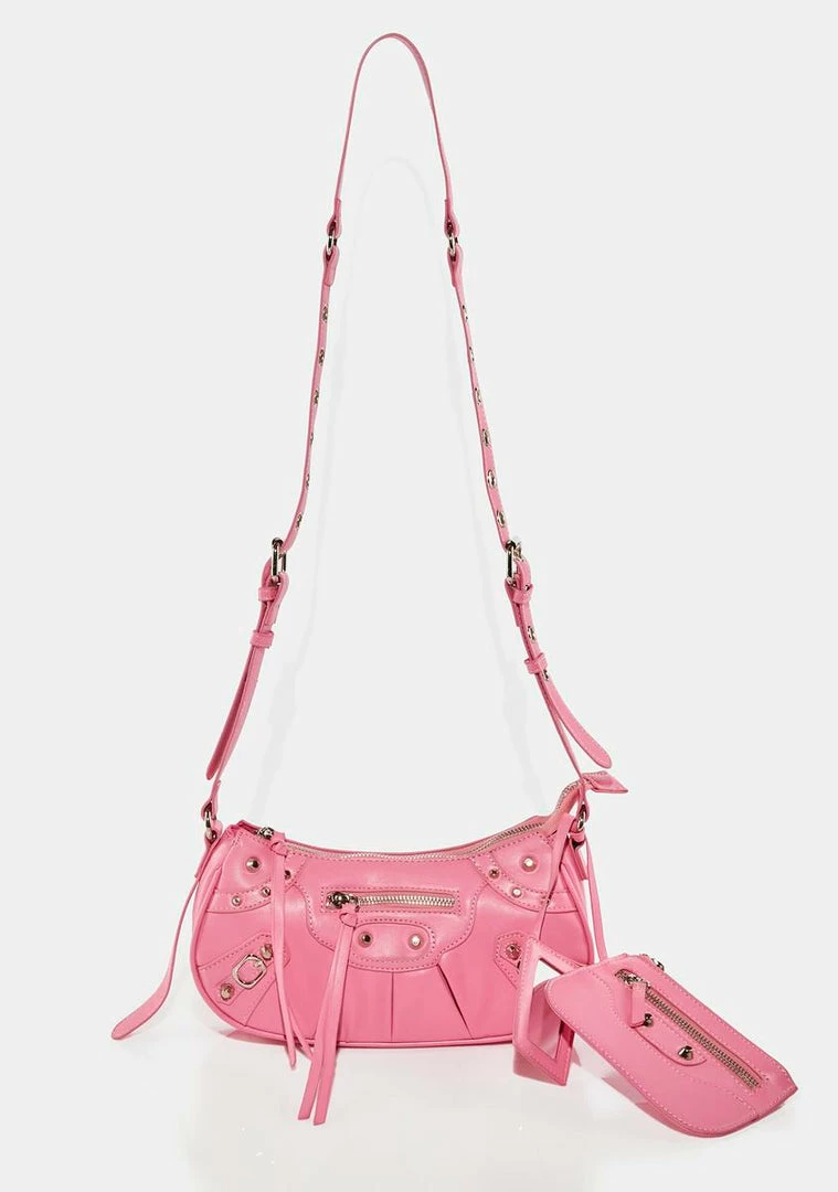 Cheap ๐ Public Desire Trackstar Pink Croc Shoulder Bag ๐ฏ 3 Public Desire Trackstar Pink Croc Shoulder Bag