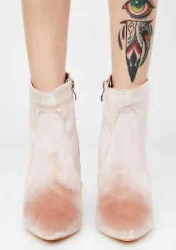 Public Desire Reverend Velvet Ankle Boots