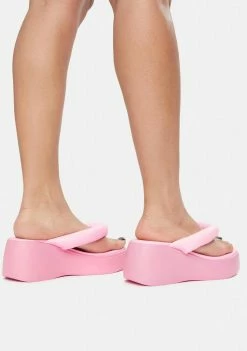 Public Desire Song Platform Puff Thong Sandals