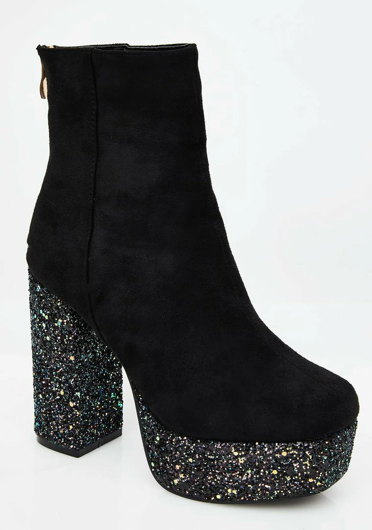 Brand new ✔️ Public Desire Dark Romance Glitter Platform Ankle 🥾 Boots 🥾 Boots & Booties ⭐ 3 Public Desire Dark Romance Glitter Platform Ankle Boots Boots & Booties