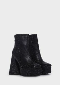 Public Desire Rumour Rhinestone Boots Heeled Boots