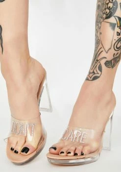 Public Desire Don't Care Clear Heels