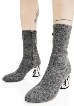 Public Desire Nova Crushed Metal Boots Boots & Booties