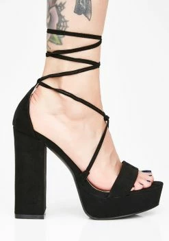 Public Desire Sinful Stella Lace Up Heels