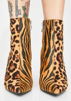 Public Desire Interspecies Animal Print Boots
