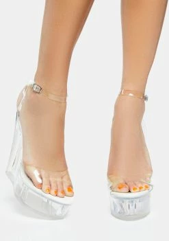 Wholesale ๐ Public Desire White Patent Nikki Beach Platform Wedges Wedge ๐ Heels โจ 7 Public Desire White Patent Nikki Beach Platform Wedges Wedge Heels