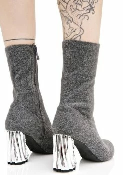 Public Desire Nova Crushed Metal Boots Boots & Booties