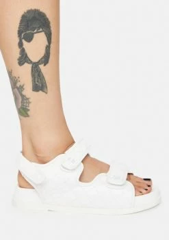 Public Desire Angel Carmen Quilted Flat Sandals