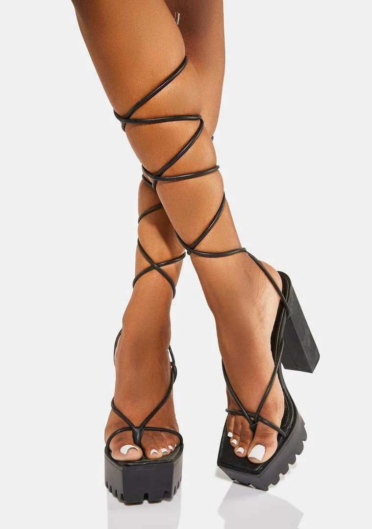 Cheap ๐ Public Desire Certified Lace Up ๐ Heels Platforms ๐ 1 Public Desire Certified Lace Up Heels Platforms