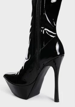 Public Desire Vegas Patent Heeled Boots