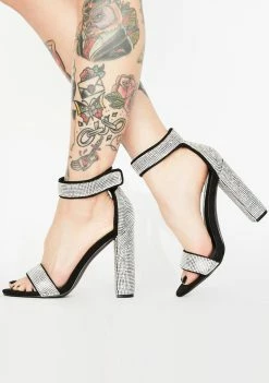 Public Desire Drippin Rhinestone Heels