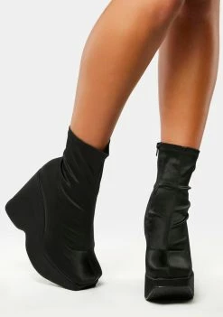 Public Desire Wide Fit Versus Wedge Boots Platform Boots