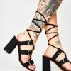 Public Desire Hooked Lace Up Heels