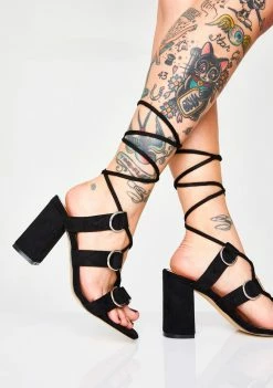 Public Desire Hooked Lace Up Heels
