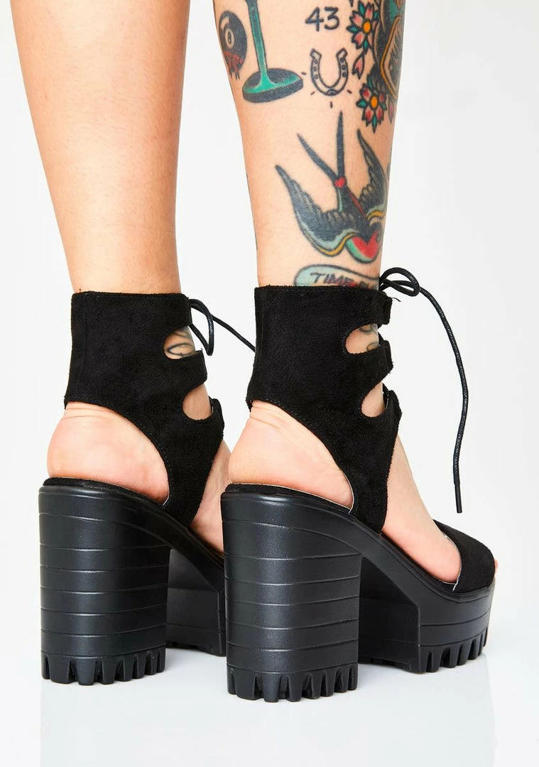 Flash Sale 💯 Public Desire Cruel ☀️ Summer Lace-Up Platform 👠 Heels 😉 4 Public Desire Cruel Summer Lace-Up Platform Heels