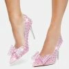 Public Desire Fake Love Diamante Heels Clear Heels