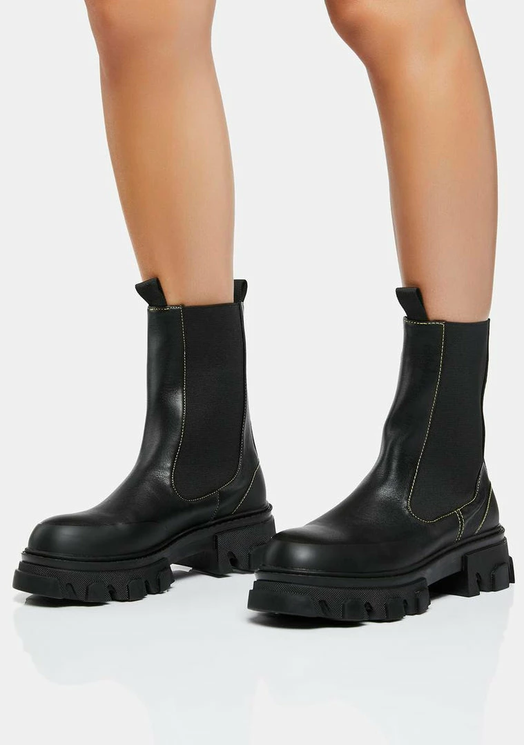 Cheapest 🥰 Public Desire Black Wonder Chunky Ankle 🥾 Boots ⭐ 1 Public Desire Black Wonder Chunky Ankle Boots
