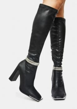 Public Desire Manic Knee High Boots
