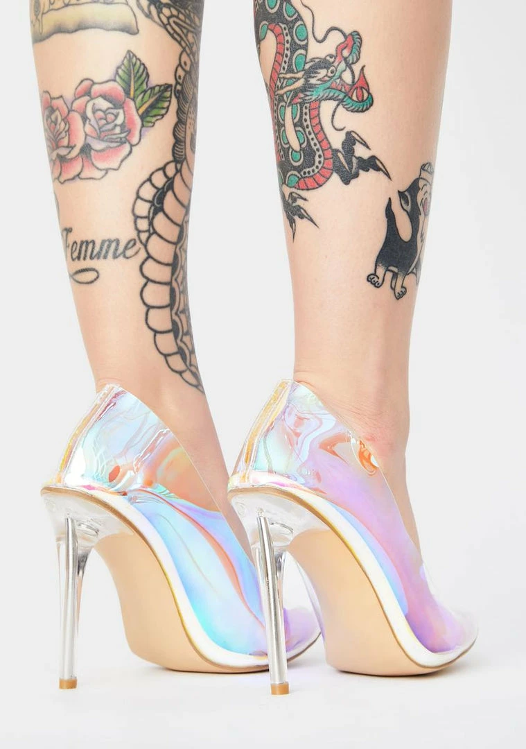 Best Sale โ Public Desire Iridescent Drank Stiletto ๐ Heels ๐ฅ 4 Public Desire Iridescent Drank Stiletto Heels
