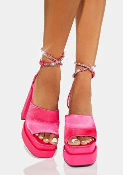 Public Desire Platforms Pink Lilibet Platform Heels