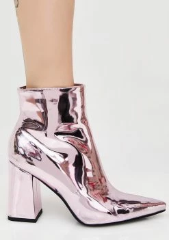 Public Desire Empire Metallic Heeled Ankle Boots Boots & Booties