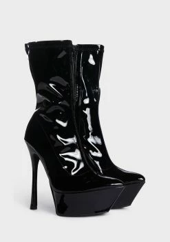 Best deal โค๏ธ Public Desire Vegas Patent Heeled ๐ฅพ Boots ๐ 6 Public Desire Vegas Patent Heeled Boots