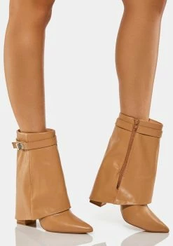 Public Desire Tan Fyre Ankle Boots Boots & Booties