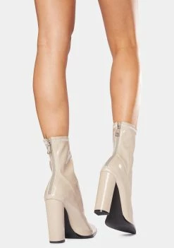 Best Sale ๐คฉ Public Desire Taupe Affection Patent ๐ Heels ๐ฅพ Boots & Booties โ๏ธ 7 Public Desire Taupe Affection Patent Heels Boots & Booties