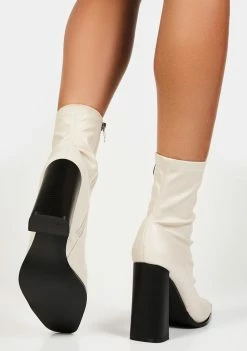 Public Desire Ecru Liberty Ankle Boots